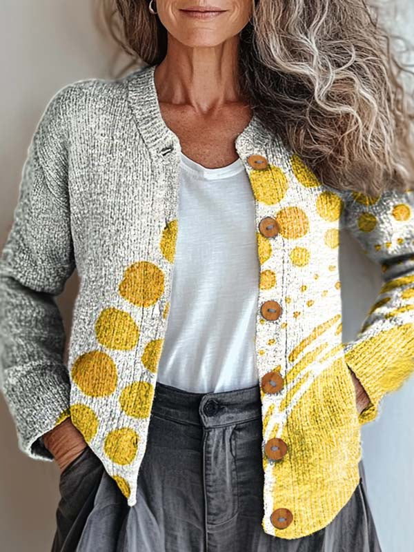 womens-artistic-creative-geometry-print-buttoned-cardigan-sweater
