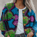 plant-cactus-multicolor-print-buttoned-cardigan-sweater