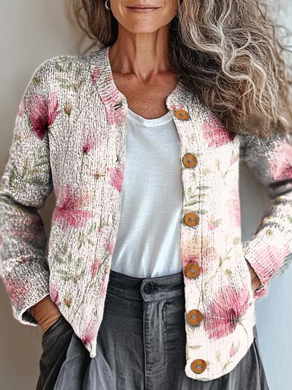womens-retro-art-floral-print-buttoned-cardigan-sweater-py6w