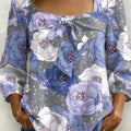 Women's Floral Art Print Casual Stylish Cotton Shirt
