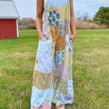 Women's  Boho Vintage Art Print Casual 100% Cotton Wide Leg Jumpsuit