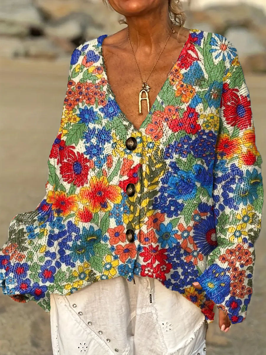 womens-vintage-floral-pattern-art-print-casual-pullover-sweater-vxmf