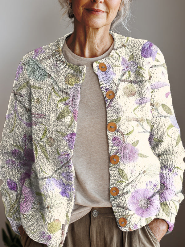 womens-retro-art-flowers-print-buttoned-cardigan-sweater-0wei