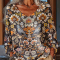womens-vintage-ethnic-floral-symmetrical-art-print-casual-pullover-sweater