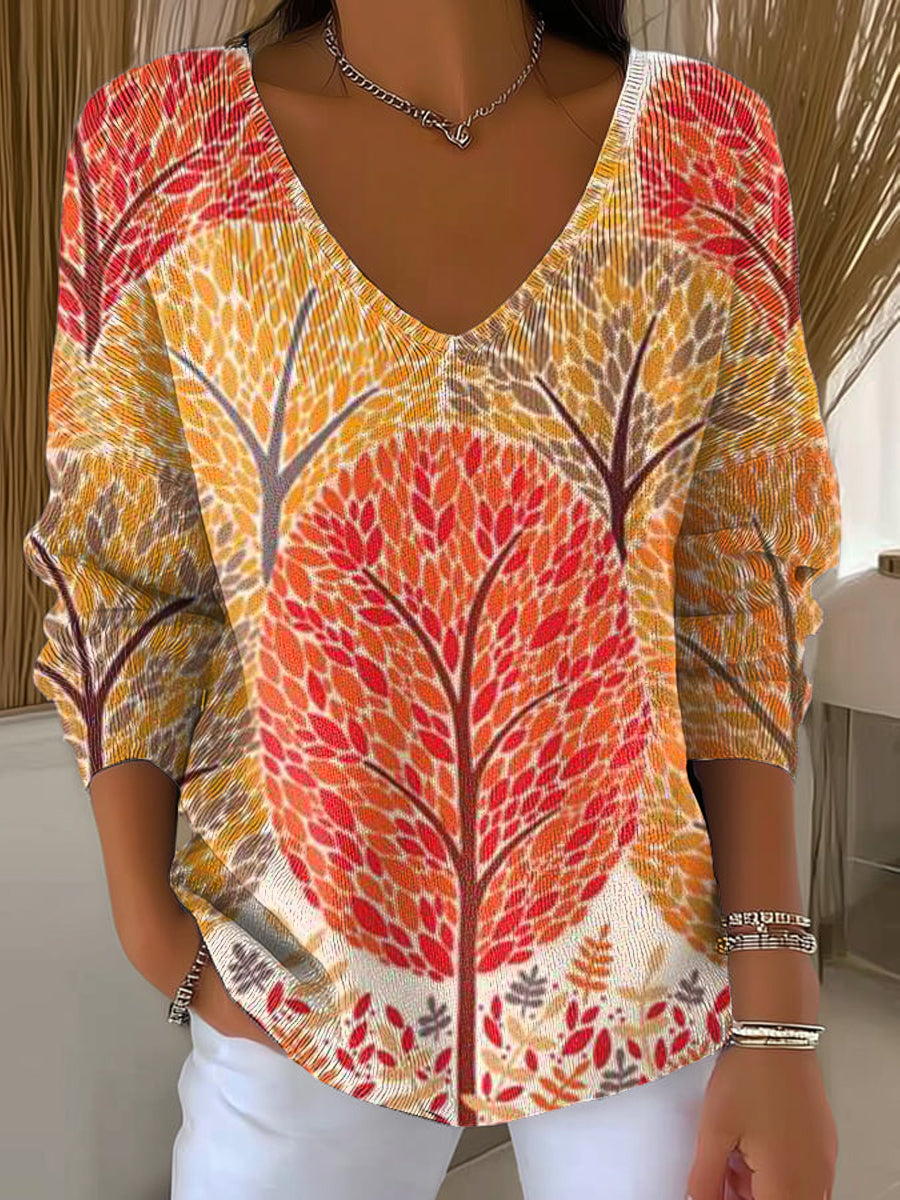 womens-vintage-autumn-maple-tree-painting-art-print-casual-pullover-sweater