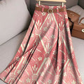 Women's Floral Art Print Casual Cotton Skirt