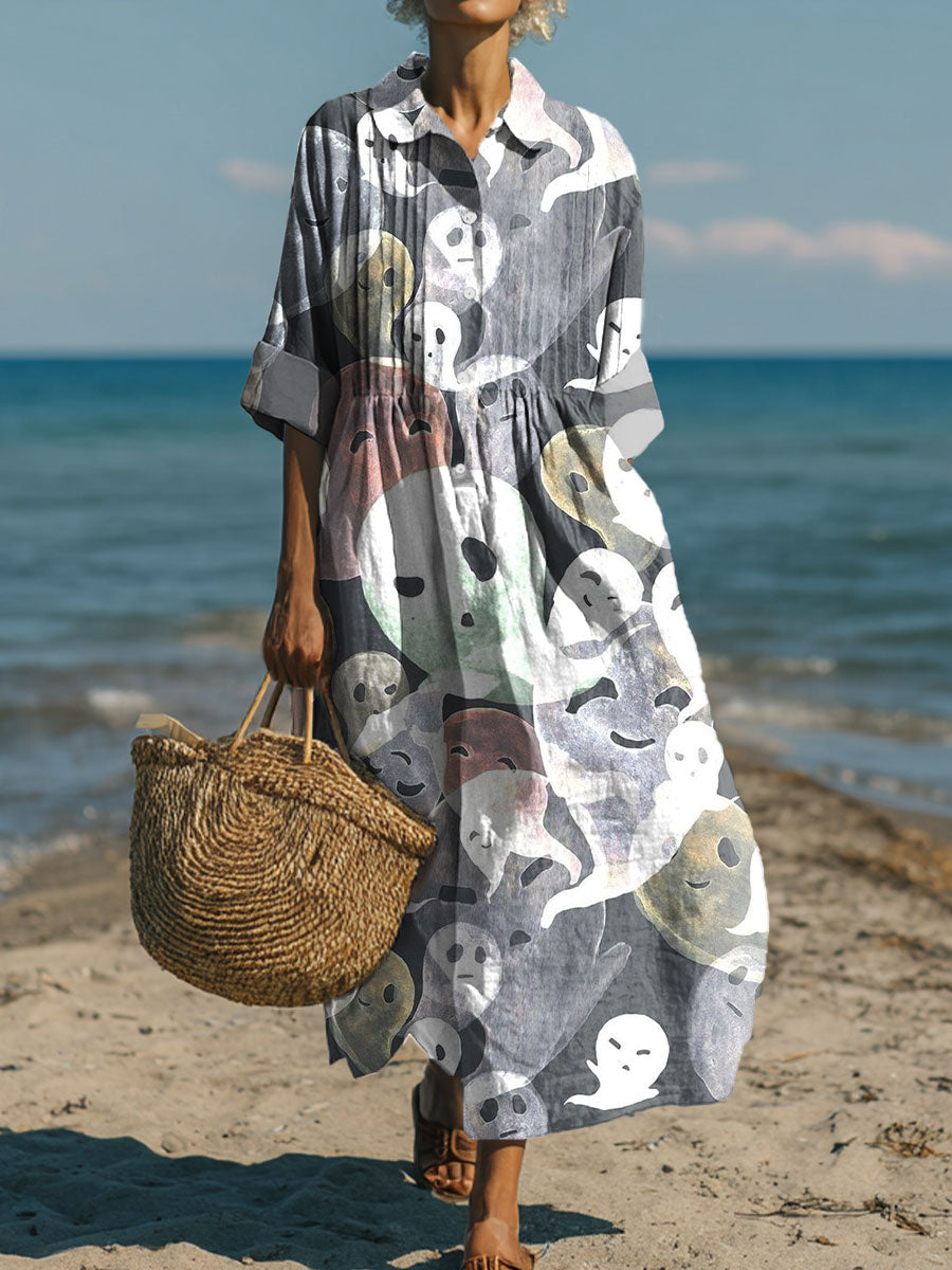 Women's Ghost Art Casual Print Dress