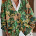 beautiful-ethnic-floral-painting-art-print-buttoned-v-neck-cardigan-sweater