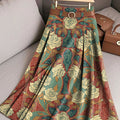 Wunderschöner Baumwollrock mit Vintage-Blumenmuster für Damen 