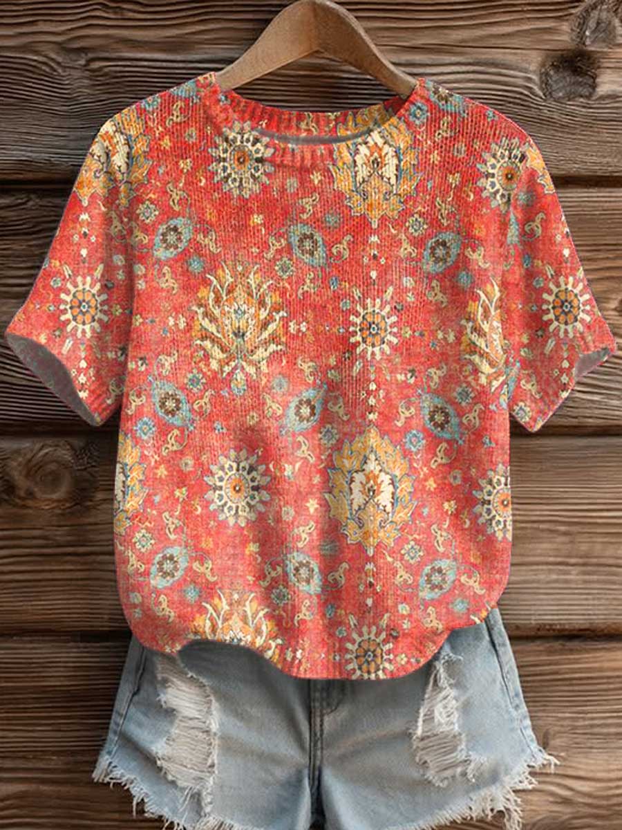 womens-vintage-pattern-art-print-casual-crew-neck-short-sleeve-knitted-sweater-b5k8