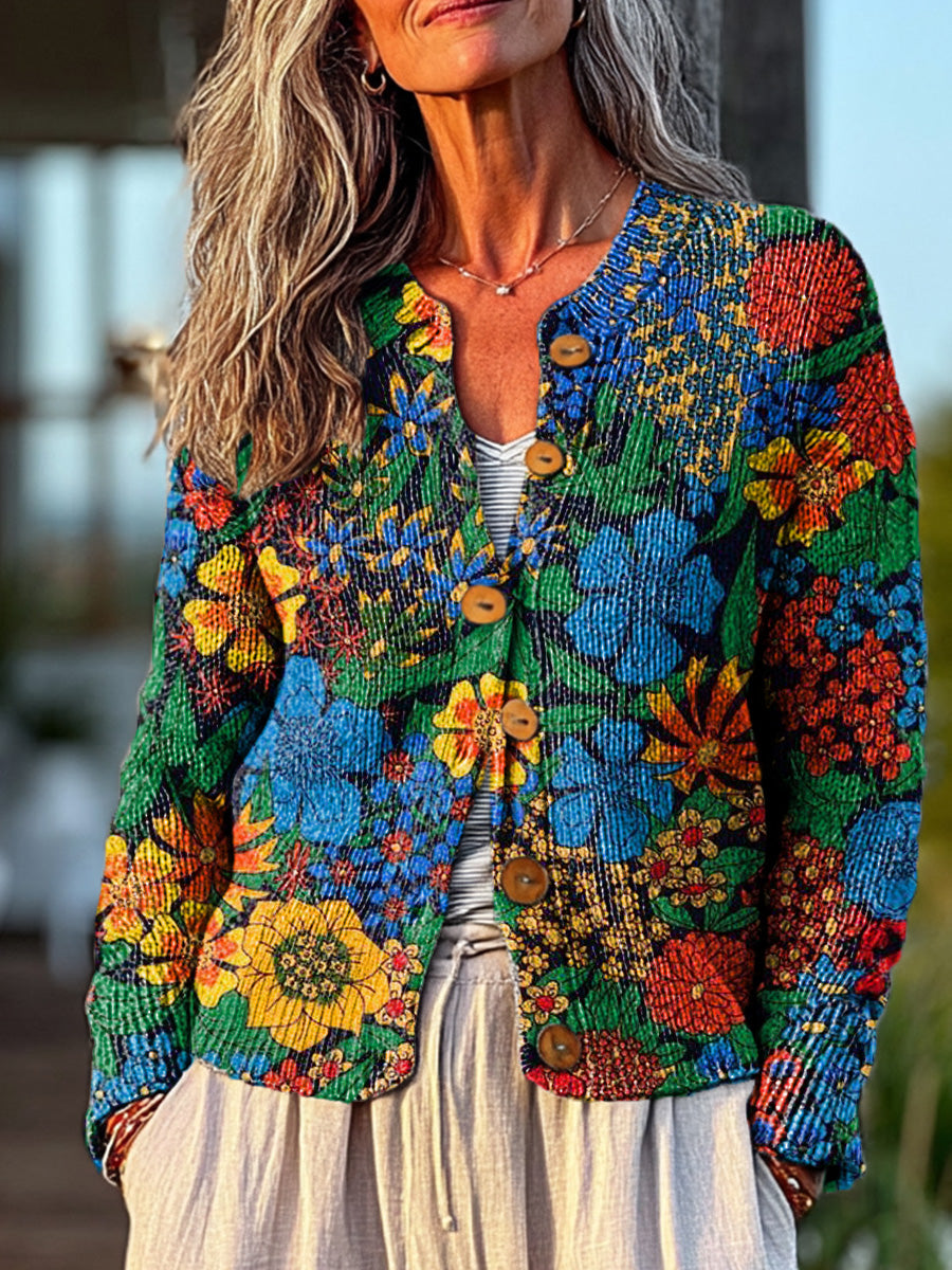 vintage-colorful-floral-painting-art-print-buttoned-cardigan-sweater-djk4