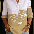 Summer Beach-Henley Cotton T-shirt
