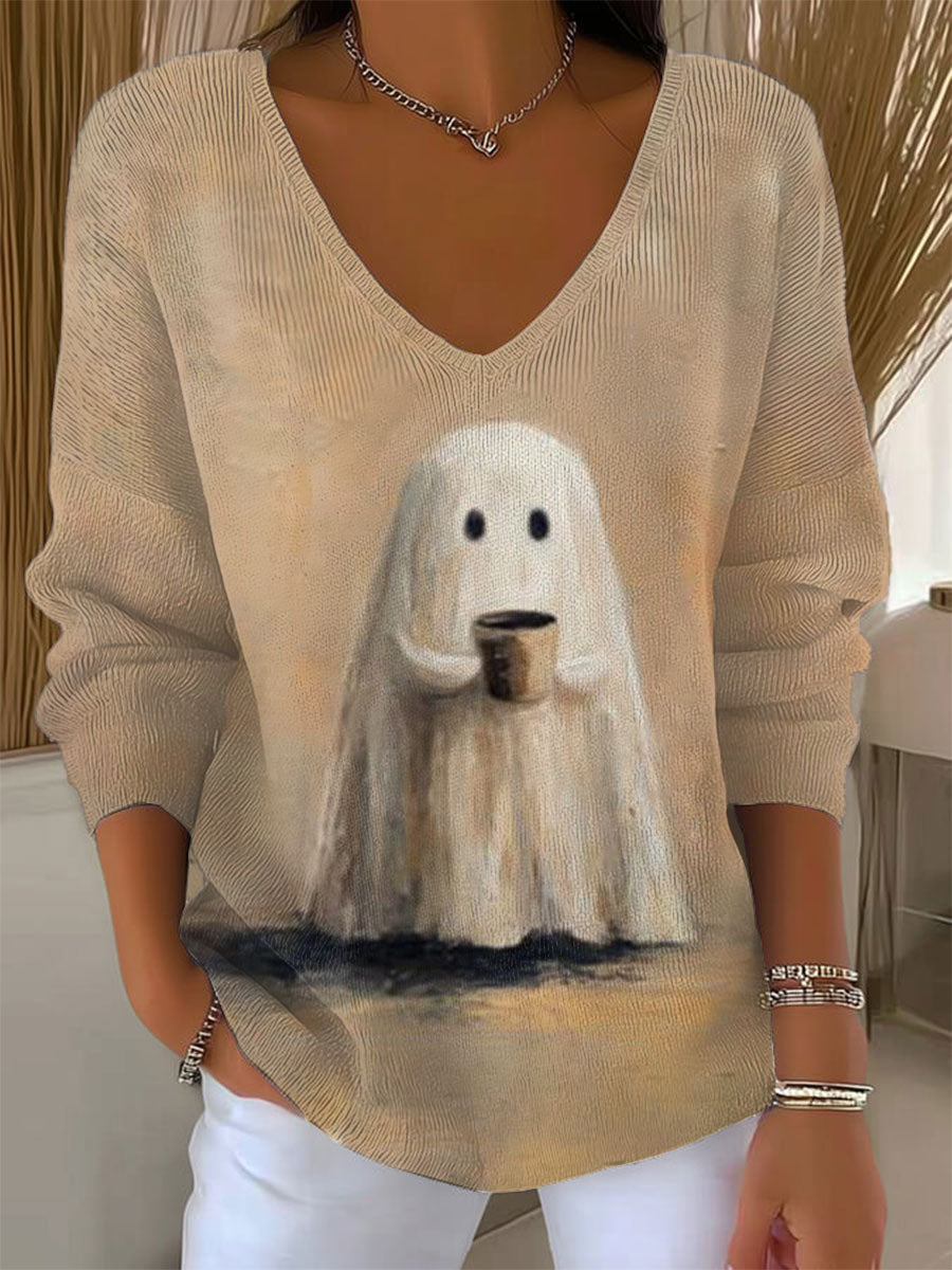 womens-vintage-ghost-art-print-casual-pullover-sweater-7xka