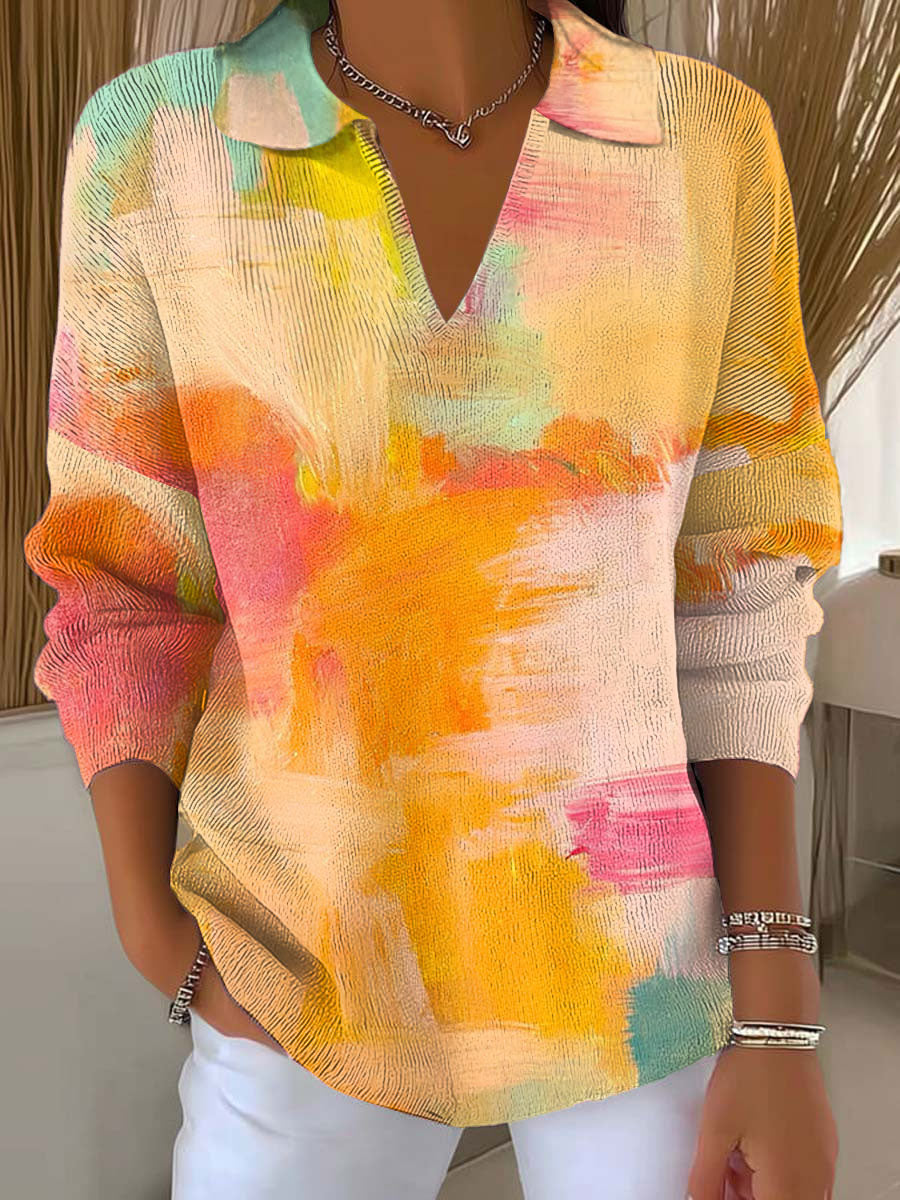 womens-vintage-art-printed-casual-hooded-button-sweater