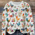 funny-chicken-art-print-knit-pullover-sweater