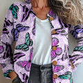 colorful-butterfly-print-buttoned-cardigan-sweater