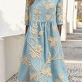Women's Floral Print Casual Cotton-linen Dress