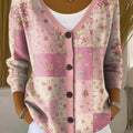 womens-vintage-floral-art-print-buttoned-v-neck-cardigan-sweater-gy2m