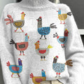 funny-chicken-art-print-knit-turtleneck-pullover-sweater-rhn2