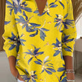 Women's Apricot Leaves Printed Casual Sweater