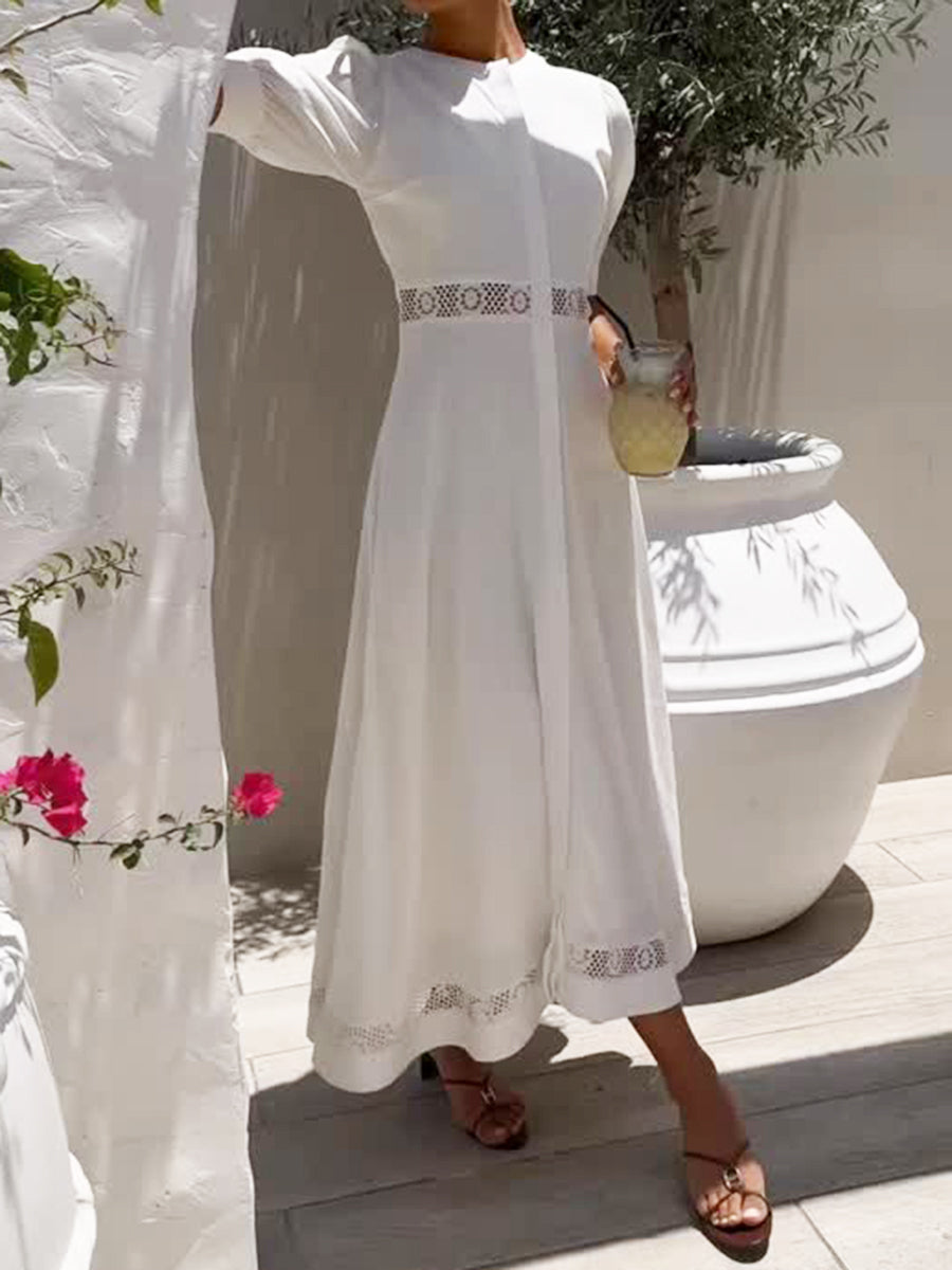 Anice Cotton and Linen Lace Dress