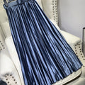 Women's Elegant Velvet Pleated Skirt