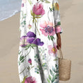 Women's Retro Artistic Flowers Print Dress