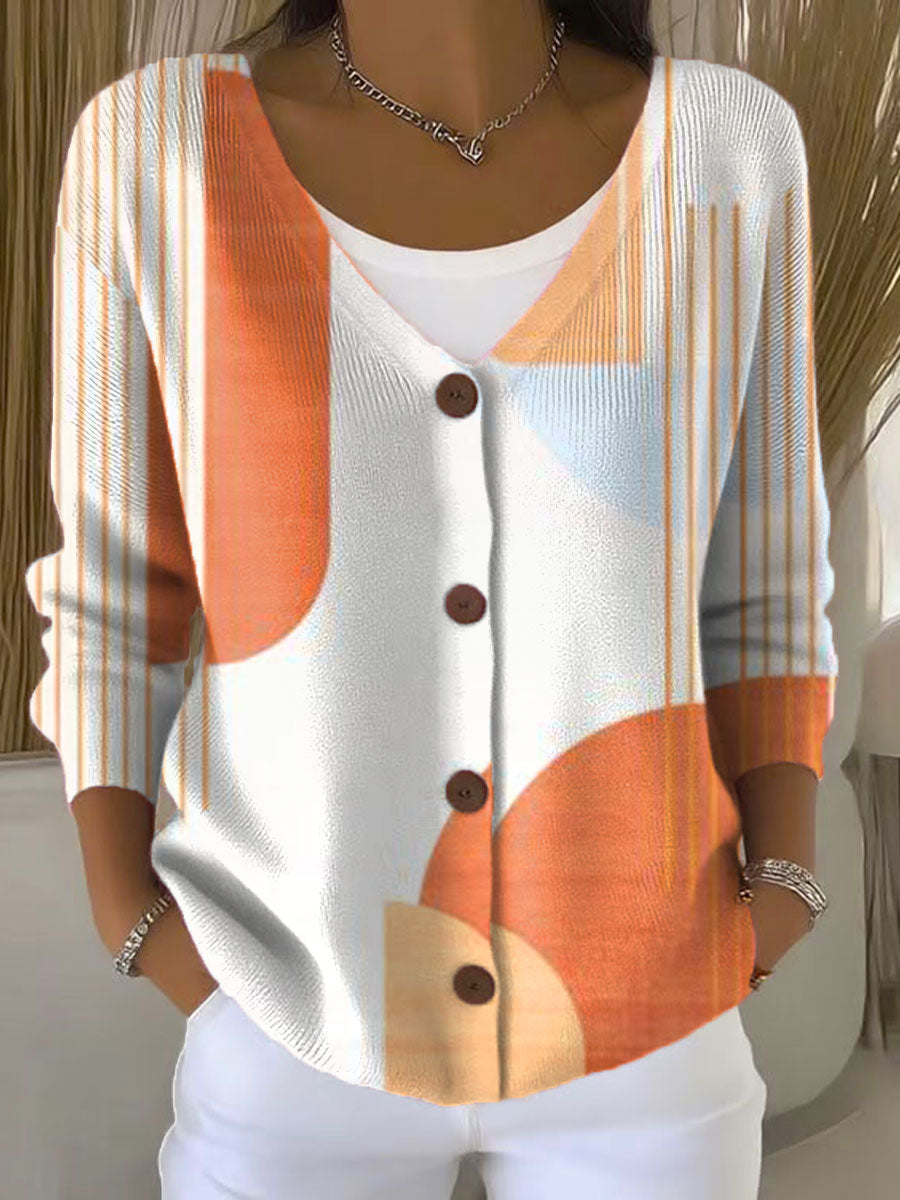 vintage-abstract-geometry-art-print-buttoned-v-neck-cardigan-sweater-lp0s