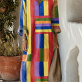 Women's Vintage Abstract Geometric Art Print Dress