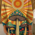 womens-beautiful-sun-mushroom-illustration-art-print-casual-pullover-sweater