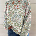 womens-retro-art-flowers-print-knit-turtleneck-pullover-sweater