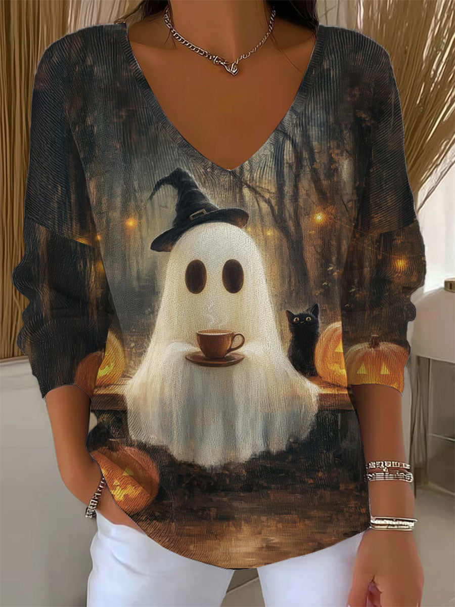 womens-vintage-ghost-art-print-casual-pullover-sweater-7fme