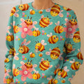 womens-lovely-bees-art-print-knit-pullover-sweater