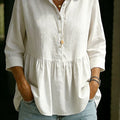 Women's Solid-color Casual Cotton Shirt