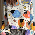 womens-funny-sheep-art-print-casual-pullover-sweater