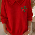Women's Christmas sweater with doll collar