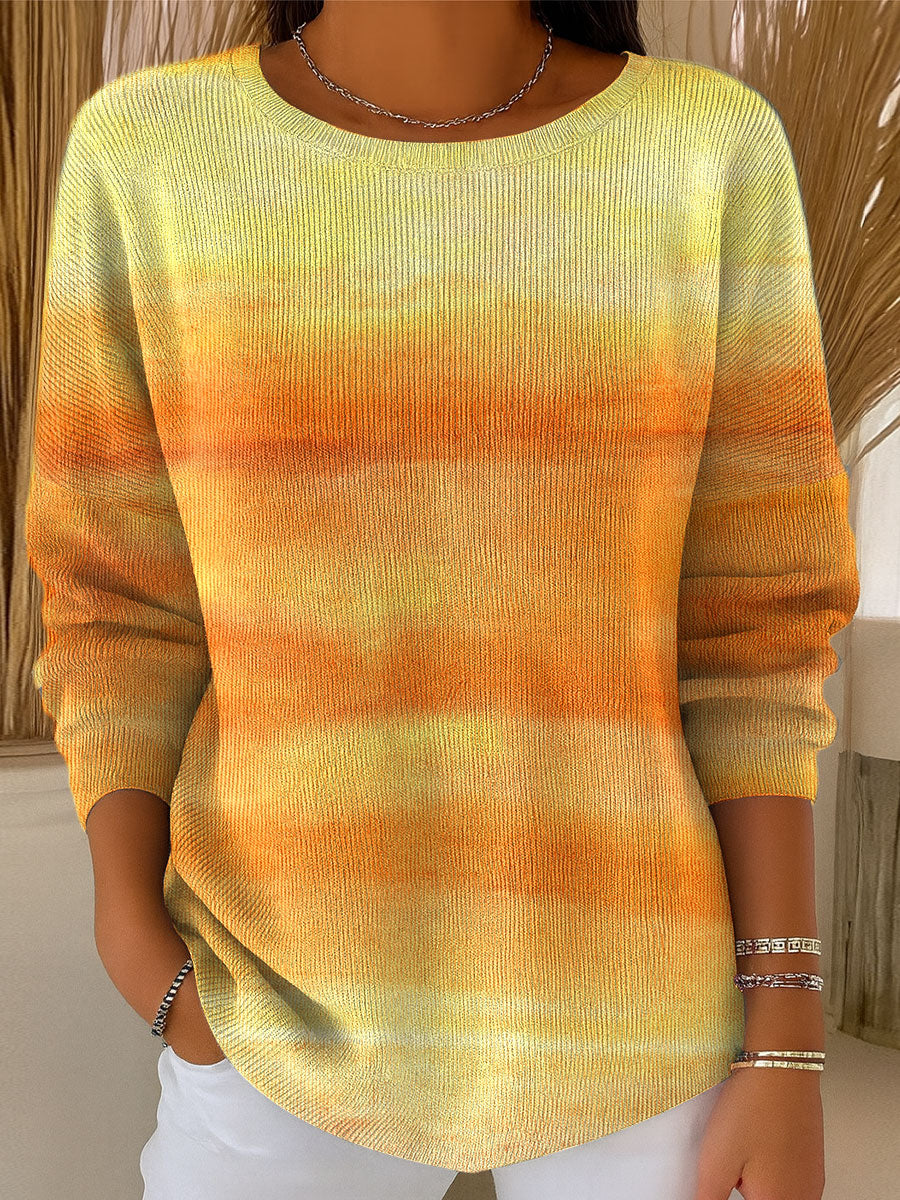 womens-vintage-gradient-art-print-casual-pullover-sweater-jg6n