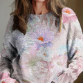 womens-vintage-floral-art-print-knit-pullover-sweater