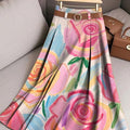 Women's Floral Art Print Casual Cotton Skirt