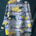 Women's Dachshund Art Print Casual Cotton And Linen Shirt