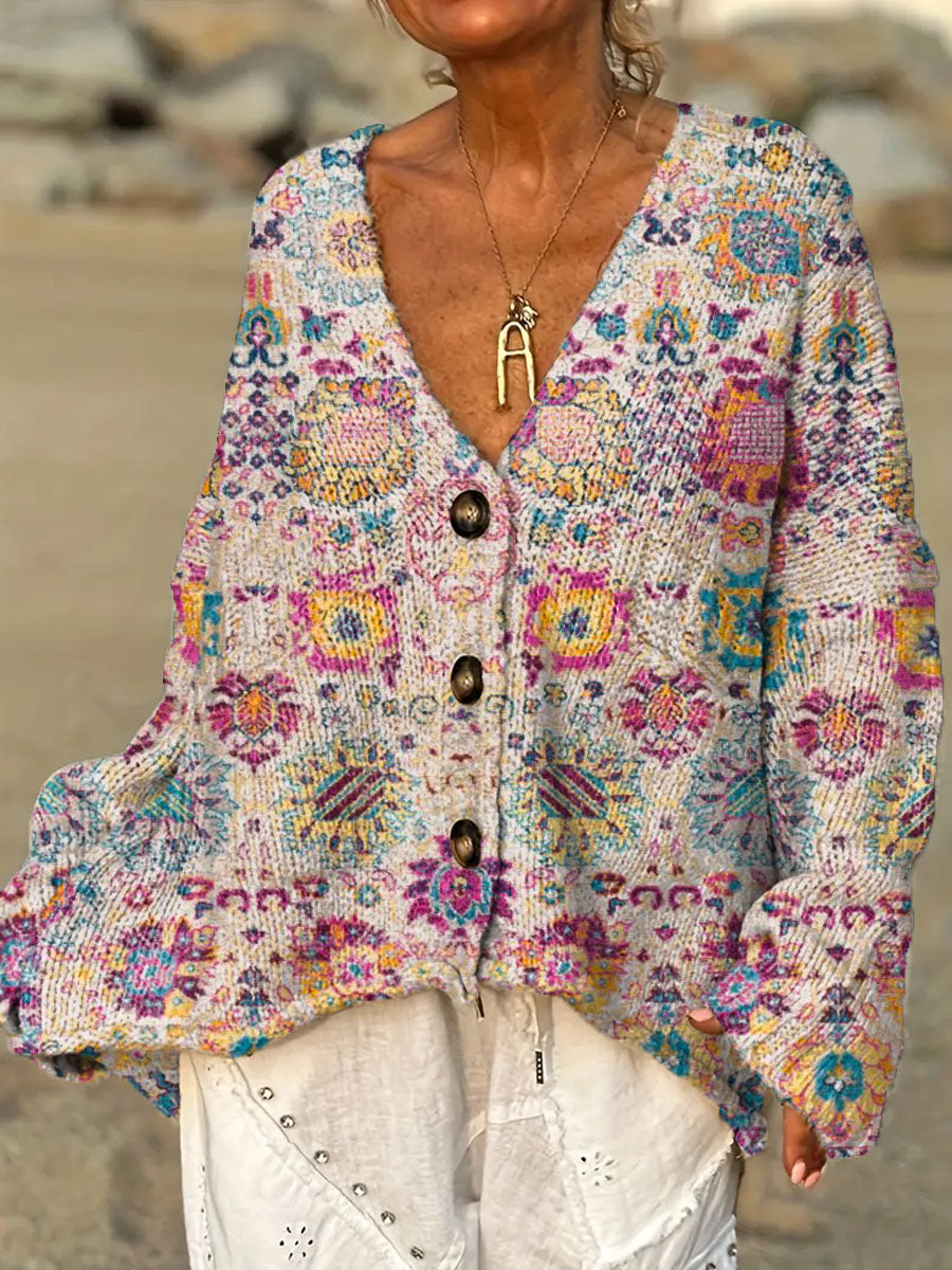 womens-vintage-floral-pattern-art-print-casual-pullover-sweater-69l9