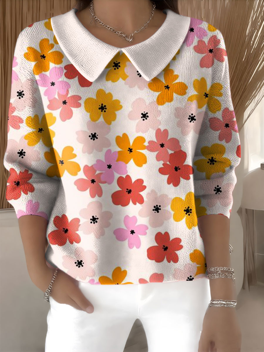 womens-floral-flowers-casual-print-peter-pan-collar-3-4-sleeve-sweater-uof5
