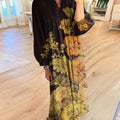 Robe en coton à imprimé floral vintage pour femme