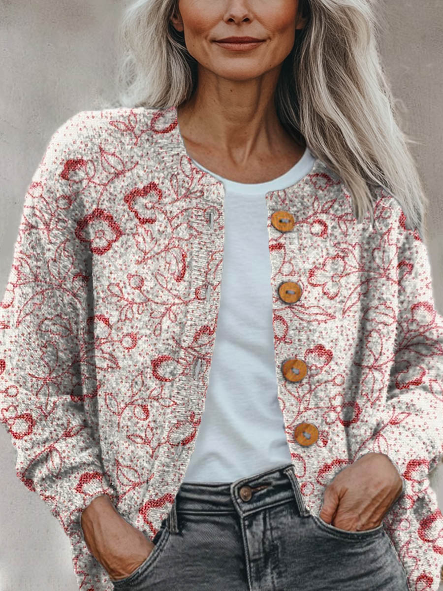 womens-vintage-floral-art-print-buttoned-cardigan-sweater-8q4w