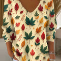 womens-cute-colorful-leaf-painting-art-print-casual-pullover-sweater