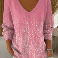 womens-pink-pattern-art-print-casual-pullover-sweater