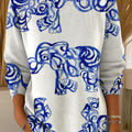 womens-elephant-art-print-casual-pullover-sweater