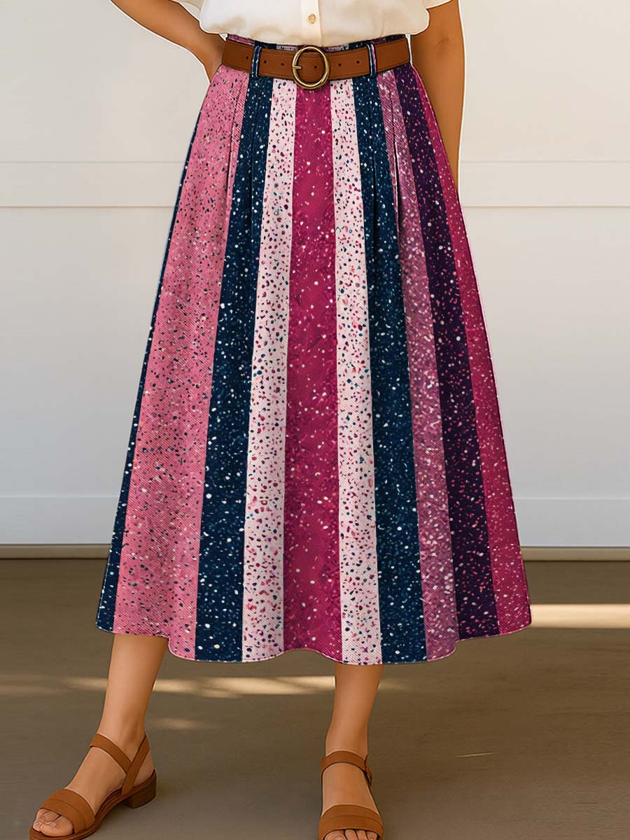 Colorful vertical stripes decorative pattern Skirt