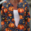 vintage-pumpkin-art-print-buttoned-cardigan-sweater
