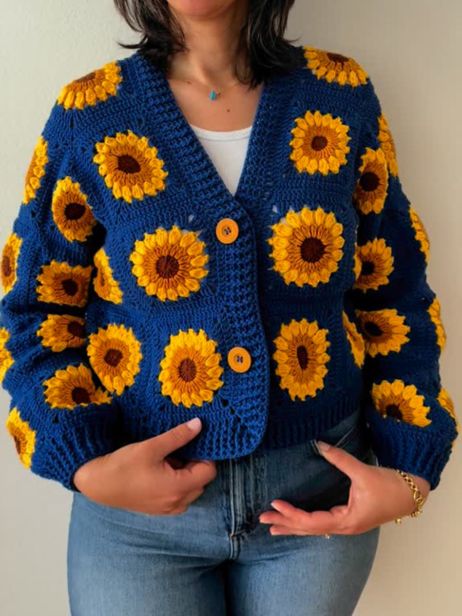 sunflower-crochet-cardigan-sweater